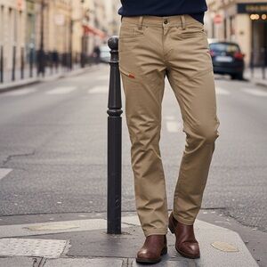Men's BRUNT Stylish Cargo Pants in Tan 30 x 32